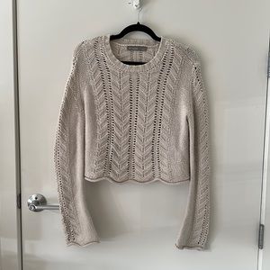 27 Miles Malibu Cashmere Knit Cropped Sweater